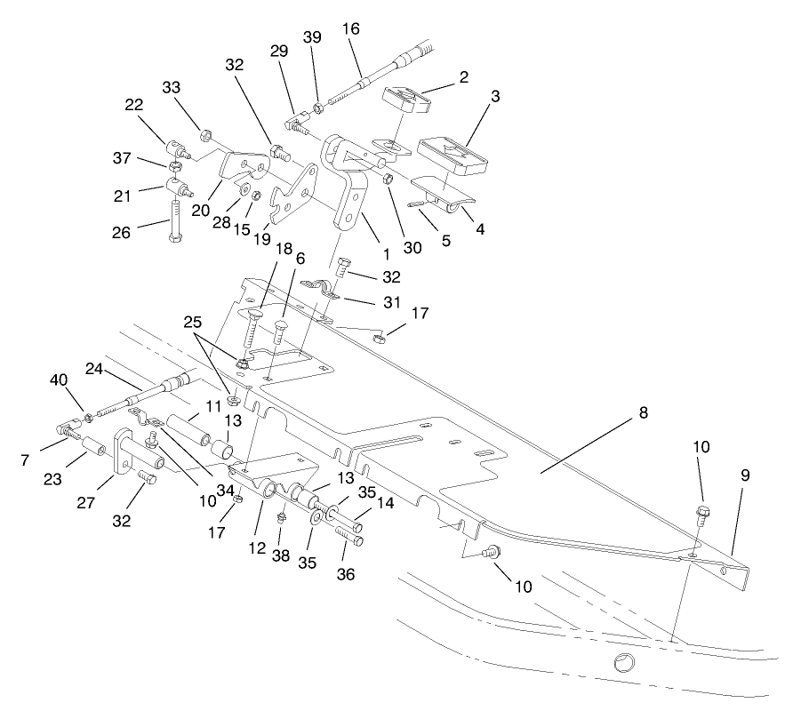 Floor Panel & Traction Pedal Assembly