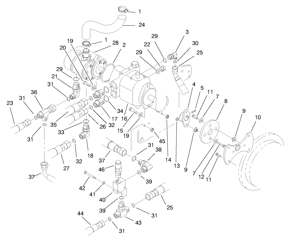 Hydraulic Pump & Hydrostat Assembly